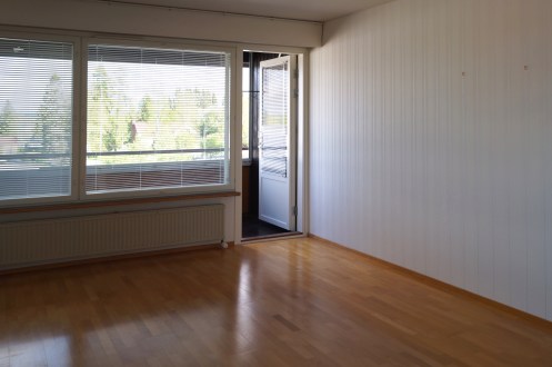 Olohuoneesta lasitetulle parvekkeelle