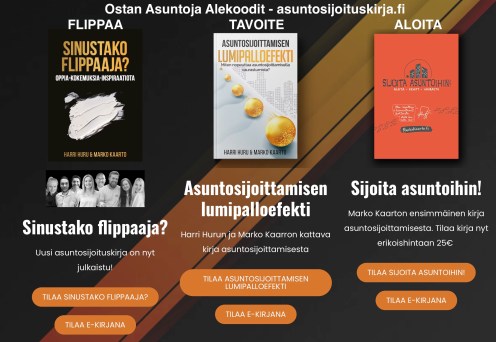 Harri Huru Ostan Asuntoja Asuntosijoituskirja.fi alekoodit